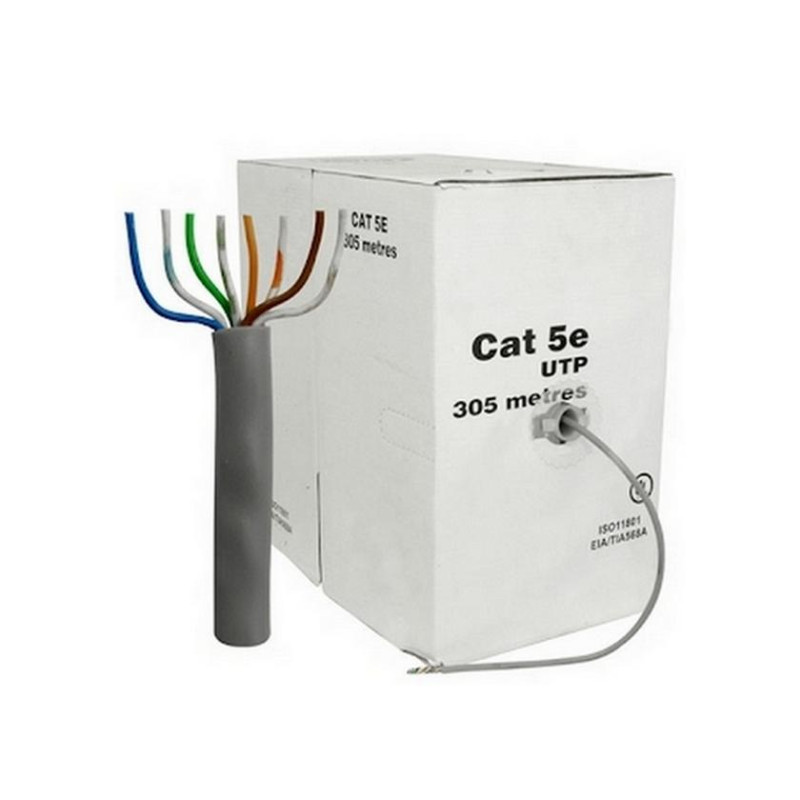 Кабель UTP Cat.5E, 305 м, CCA, 24awg 4X2X1/0.50, однотонный серый, APC Electronic