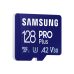 .128 ГБ MicroSD (класс 10) UHS-I (U3)+SD адаптер, Samsung PRO Plus "MB-MD128SA" (чтение/запись: 180/130 МБ/с