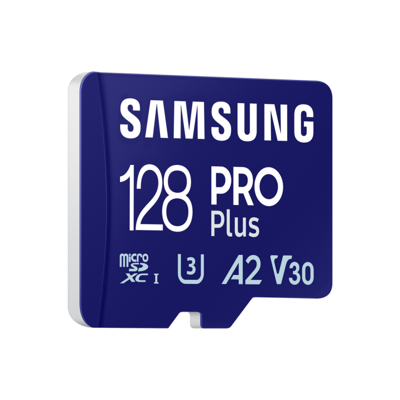 .128 ГБ MicroSD (класс 10) UHS-I (U3)+SD адаптер, Samsung PRO Plus "MB-MD128SA" (чтение/запись: 180/130 МБ/с