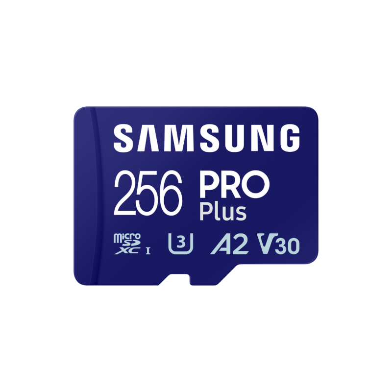 .256 ГБ MicroSD (класс 10) UHS-I (U3) +SD адаптер, Samsung PRO Plus "MB-MD256SA" (чтение/запись: 180/130 МБ/с