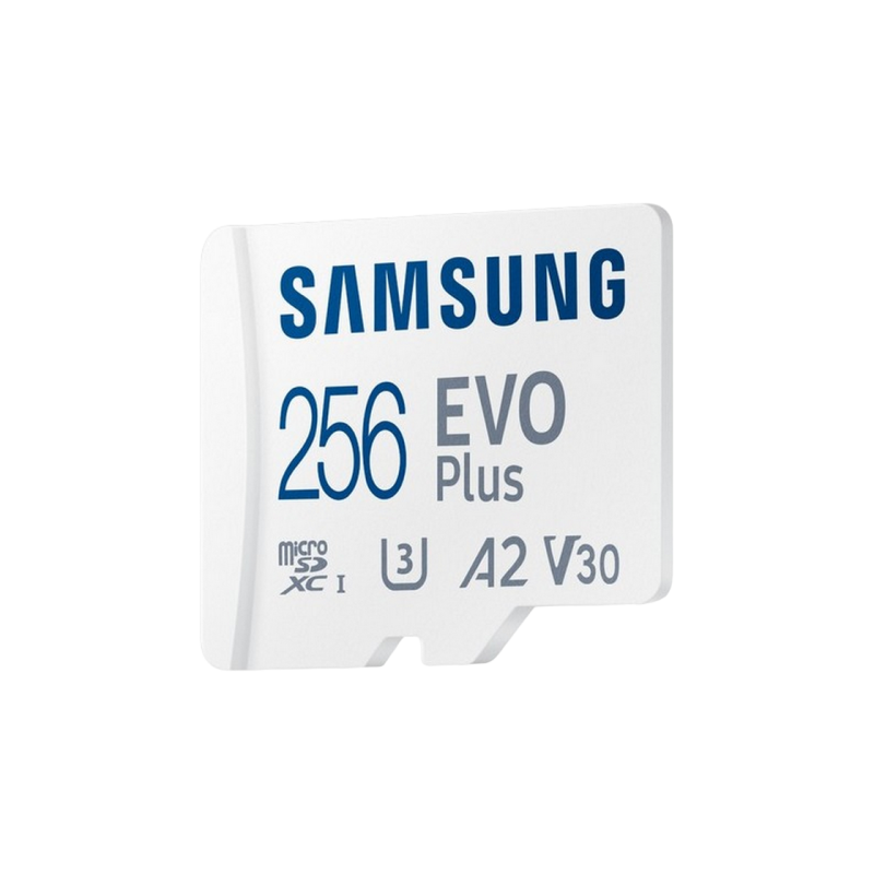 256GB MicroSD (Class 10) UHS-I (U3) +SD adapter, Samsung EVO Plus 2024 "MB-MC256SA" (R:160MB/s