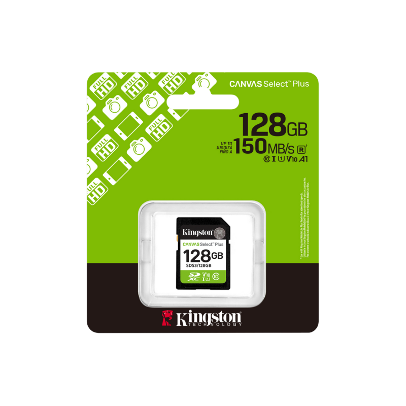 Карта памяти SD 128GB Kingston Canvas Select Plus Gen3 SDS3/128GB