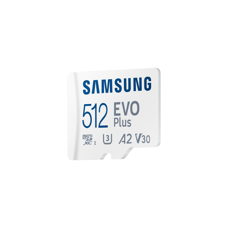 .512 ГБ MicroSD (класс 10) UHS-I (U3) +SD адаптер, Samsung EVO Plus 2024 "MB-MC512SA" (R:160 МБ/с
