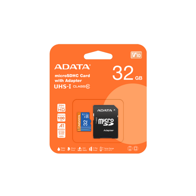 Карта памяти MicroSD 32 GB ADATA Premier AUSDH32GUICL10A1-RA1