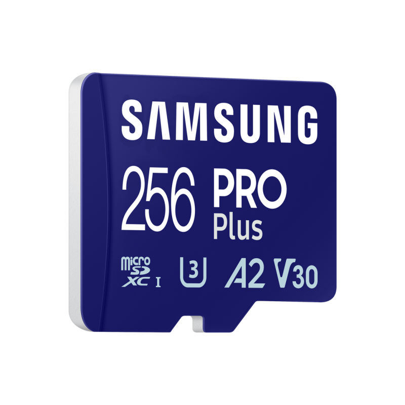 .256 ГБ MicroSD (класс 10) UHS-I (U3) +SD адаптер, Samsung PRO Plus "MB-MD256SA" (чтение/запись: 180/130 МБ/с
