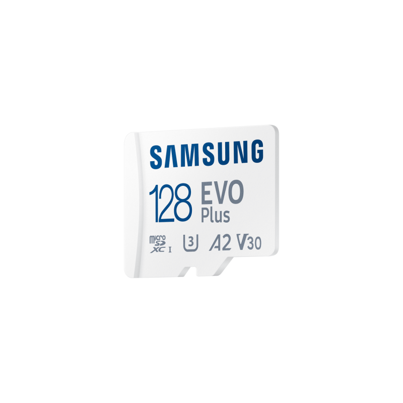 .128 ГБ MicroSD (класс 10) UHS-I (U3)+SD адаптер, Samsung EVO Plus 2024 "MB-MC128SA" (R:160 МБ/с