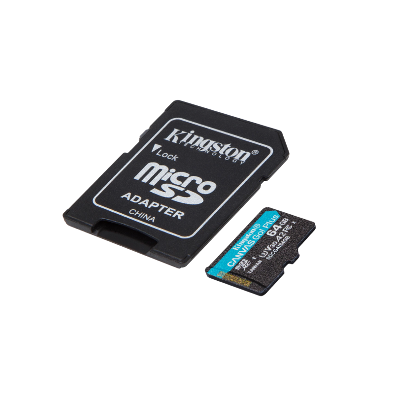 Карта памяти MicroSD 64GB Kingston Canvas Go! Plus Gen 4 SDCG4/64GB + SD adapter