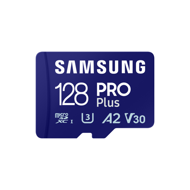 .128 ГБ MicroSD (класс 10) UHS-I (U3)+SD адаптер, Samsung PRO Plus "MB-MD128SA" (чтение/запись: 180/130 МБ/с