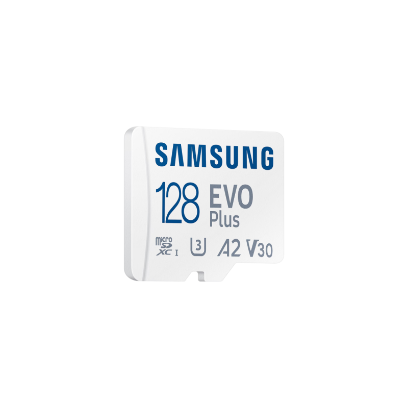 .128 ГБ MicroSD (класс 10) UHS-I (U3)+SD адаптер, Samsung EVO Plus 2024 "MB-MC128SA" (R:160 МБ/с