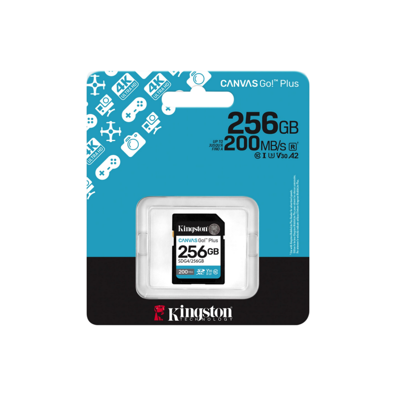 Карта памяти SD 256GB Kingston Canvas Go! Plus Gen 4 SDG4/256GB