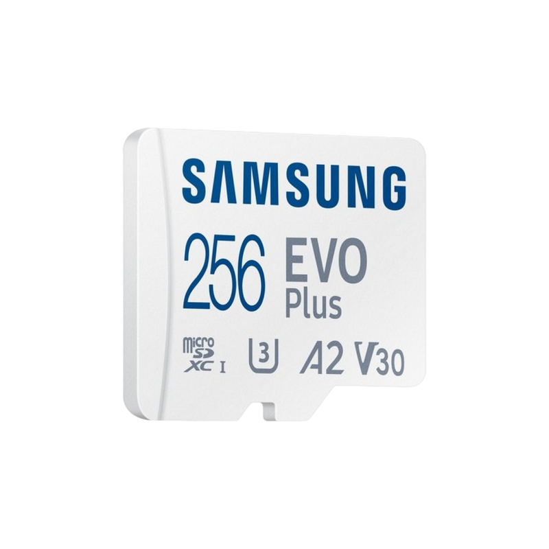 256GB MicroSD (Class 10) UHS-I (U3) +SD adapter, Samsung EVO Plus 2024 "MB-MC256SA" (R:160MB/s