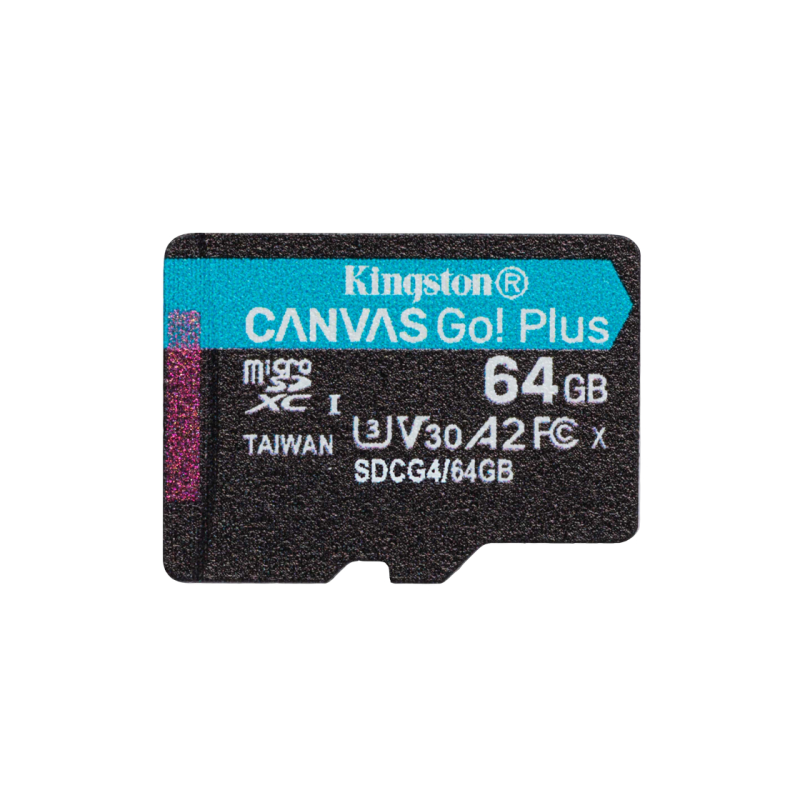 Карта памяти MicroSD 64GB Kingston Canvas Go! Plus Gen 4 SDCG4/64GB + SD adapter
