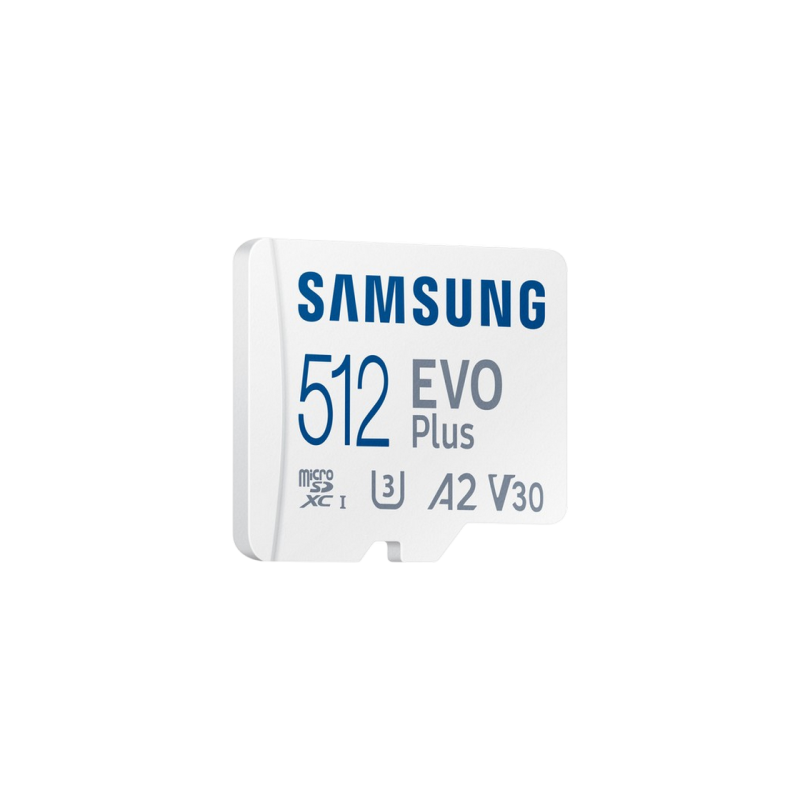 .512 ГБ MicroSD (класс 10) UHS-I (U3) +SD адаптер, Samsung EVO Plus 2024 "MB-MC512SA" (R:160 МБ/с