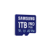Карта памяти MicroSD 1,0 ТБ (класс 10) UHS-I (U3) + адаптер SD, Samsung PRO Plus "MB-MD1T0SA" (чтение/запись: 180/130 МБ/с)