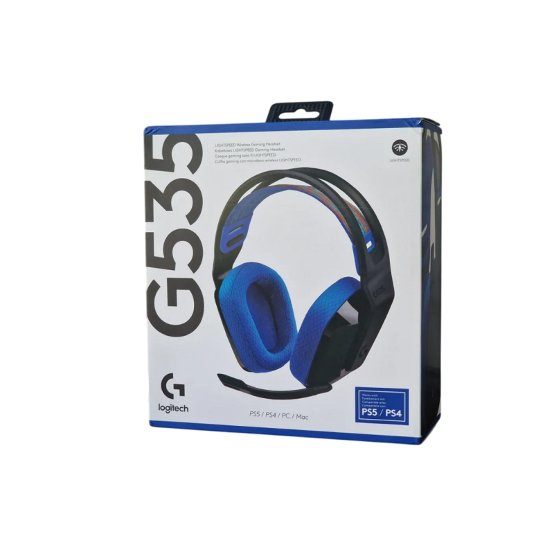 Беспроводная игровая гарнитура Logitech G535 Lightspeed для консоли, 40-мм драйверы, 20-20 кГц, 36 Ом, 87,5 дБ, 236 г, 33 ч, накладные.