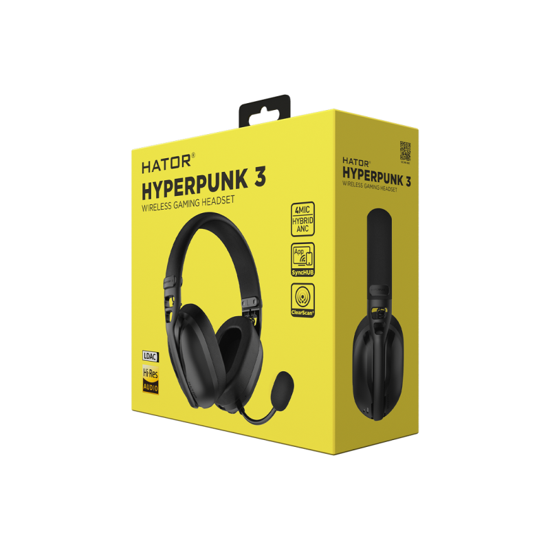 Игровая гарнитура HATOR Hyperpunk 3 беспроводная черная