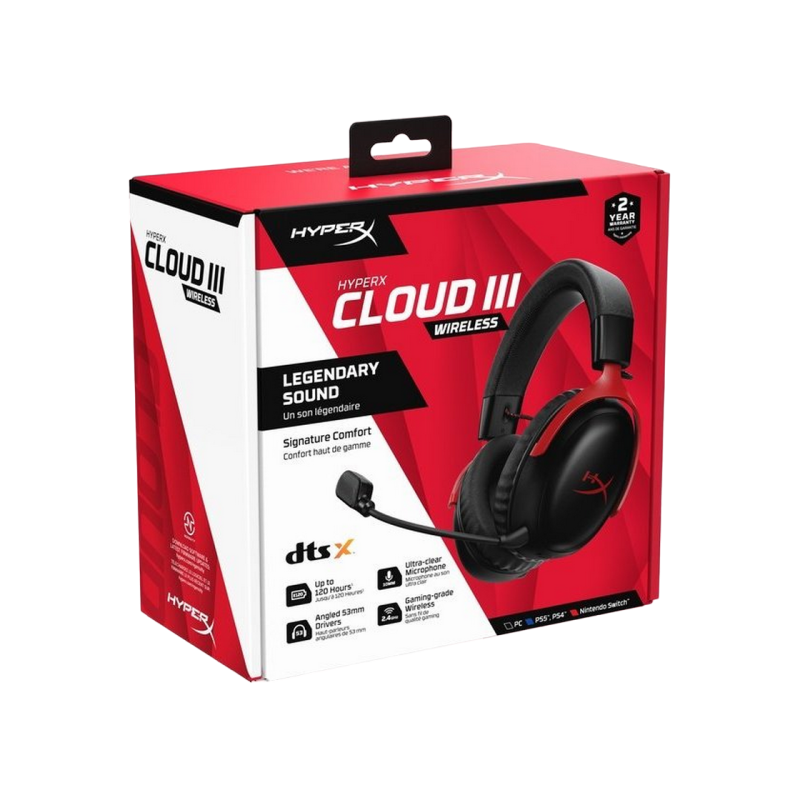 Наушники HyperX Cloud III Wireless, Black/Red