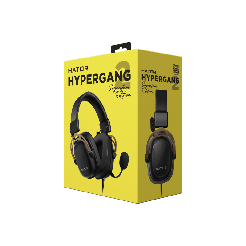 Игровая гарнитура HATOR Hypergang 2, 53-мм драйверы, 10 Гц – 22 кГц, 110 дБ, 64 Ом, 245 г, накладной кабель, 4 м (4-контактный разъем 1,5 м,