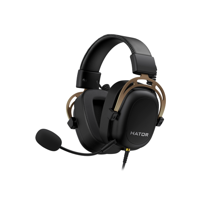 Игровая гарнитура HATOR Hypergang 2, 53-мм драйверы, 10 Гц – 22 кГц, 110 дБ, 64 Ом, 245 г, накладной кабель, 4 м (4-контактный разъем 1,5 м,
