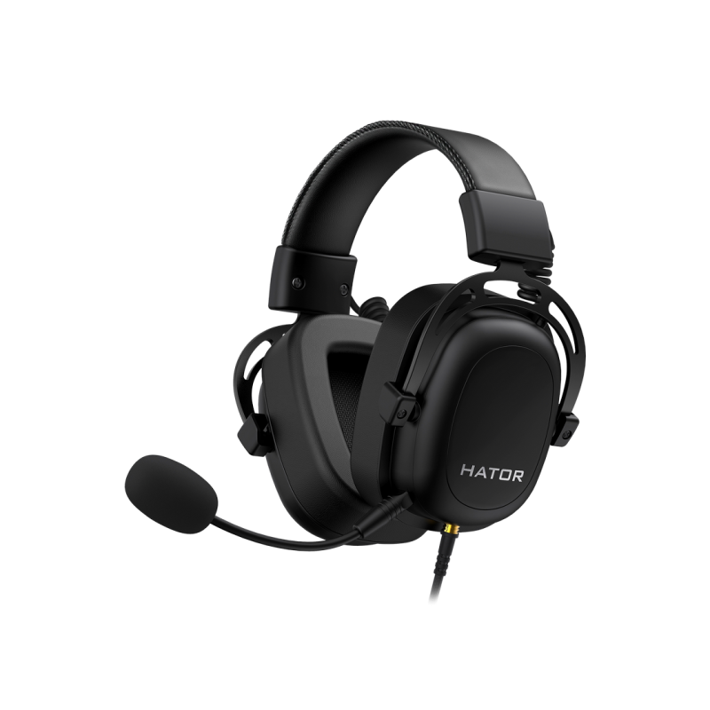 Игровая гарнитура HATOR Hypergang 2, 53-мм драйверы, 10 Гц – 22 кГц, 110 дБ, 64 Ом, 245 г, накладной кабель, 4 м (4-контактный разъем 1,5 м,