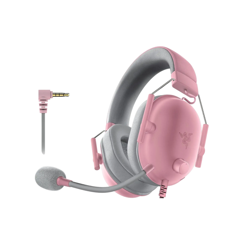Razer BlackShark V2 X Wired Gaming Headset for PlayStation, Quartz (Pink