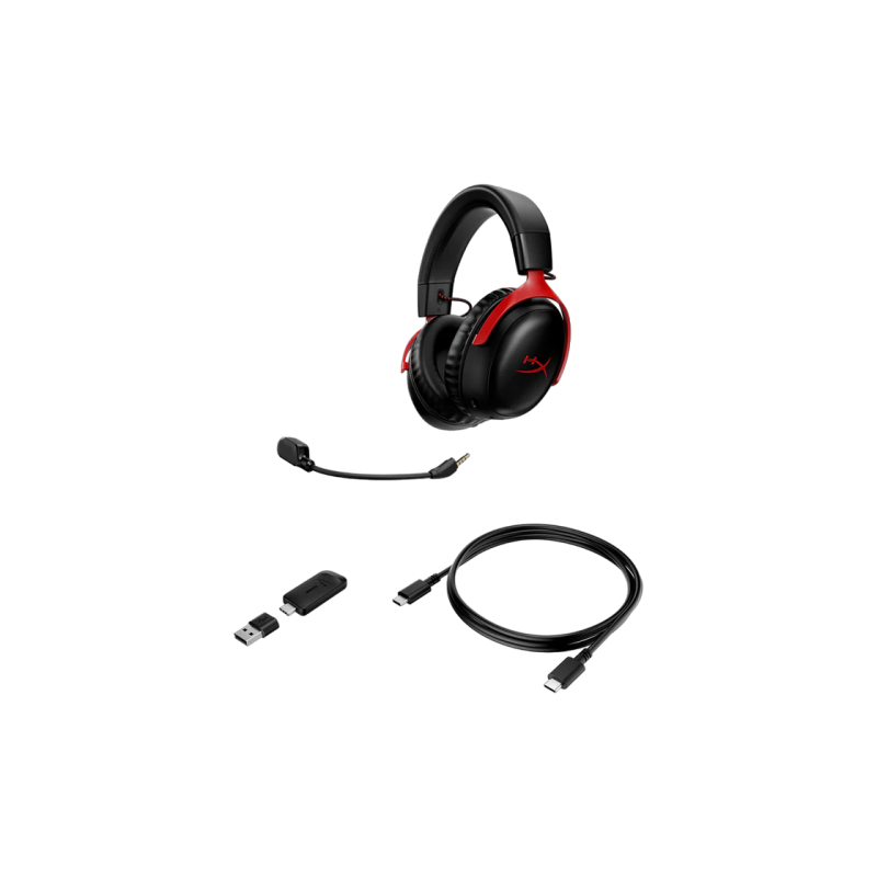 Наушники HyperX Cloud III Wireless, Black/Red