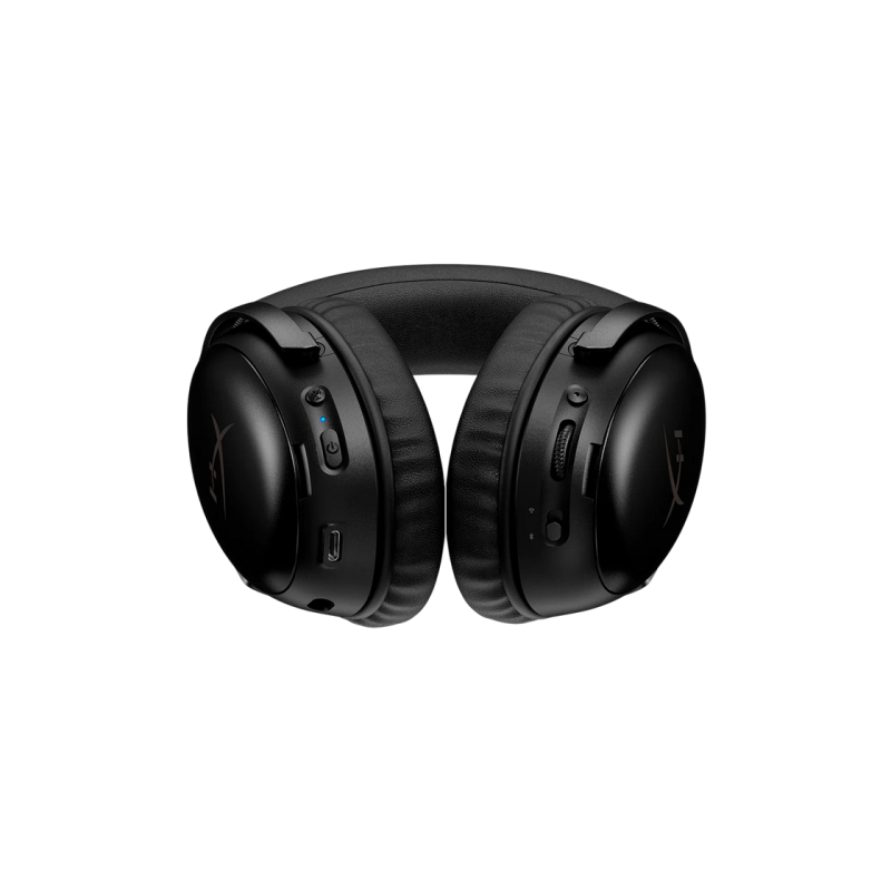 Игровая беспроводная гарнитура HyperX Cloud III S, драйвер 53 мм, 20–20 кГц, 64 Ом, 112 дБ, 346 г, 120 ч, DTS, накладные наушники