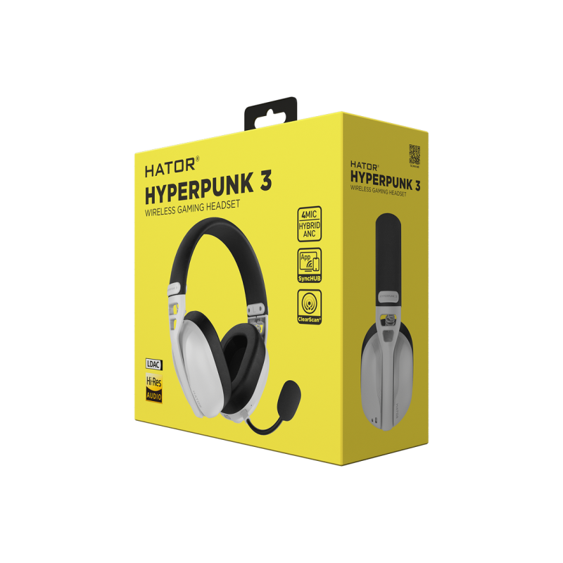 Игровая гарнитура HATOR Hyperpunk 3 беспроводная (ESH16) белая