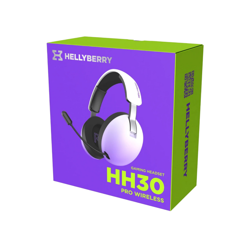 Gaming Headset Hator Hellyberry HH30 Pro wireless, white-violet gradient