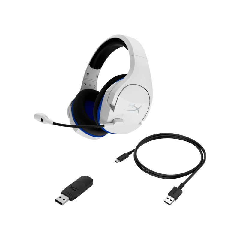 Casti Hyperx Cloud Stinger Core PS5, White/Blue, Wireless