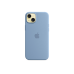 Силиконовый чехол для iPhone 15 Plus с MagSafe - зимний синий