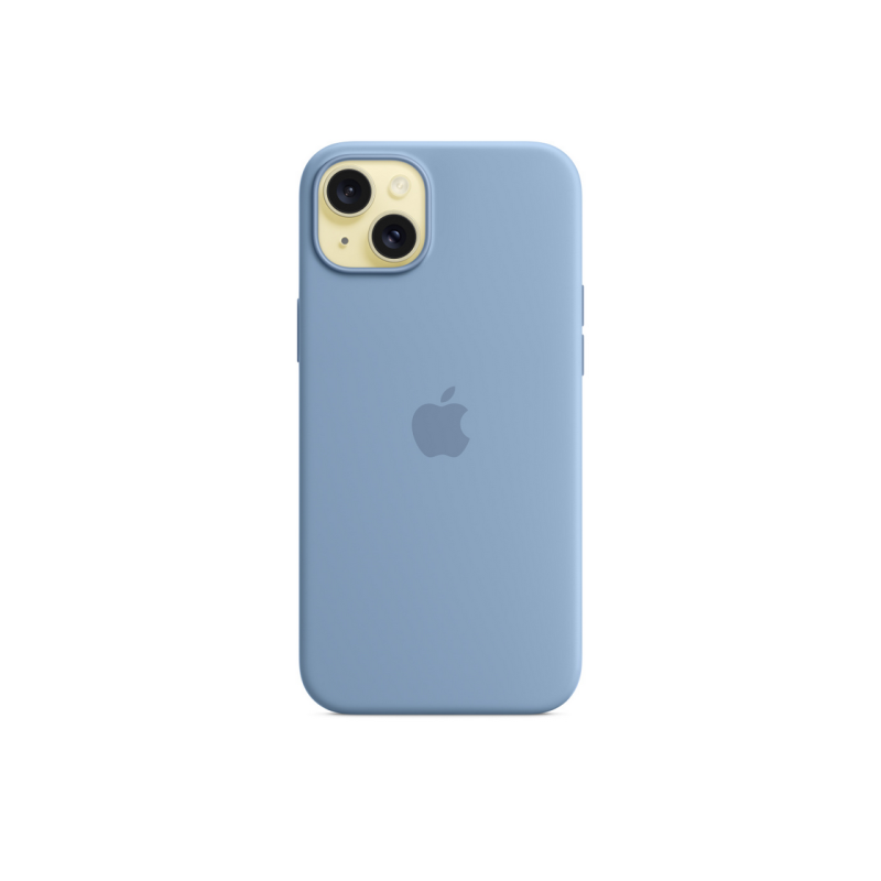 Силиконовый чехол для iPhone 15 Plus с MagSafe - зимний синий