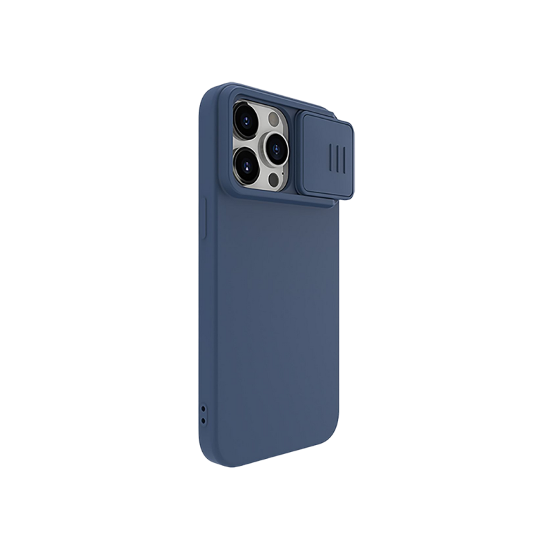 Чехол Nillkin Apple iPhone 15 Pro Max, CamShield Silky Silicone, темно-синий