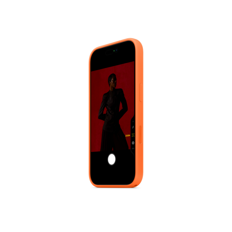 iPhone 17 Pro Silicone Case with MagSafe- Orange, ModelA3559
