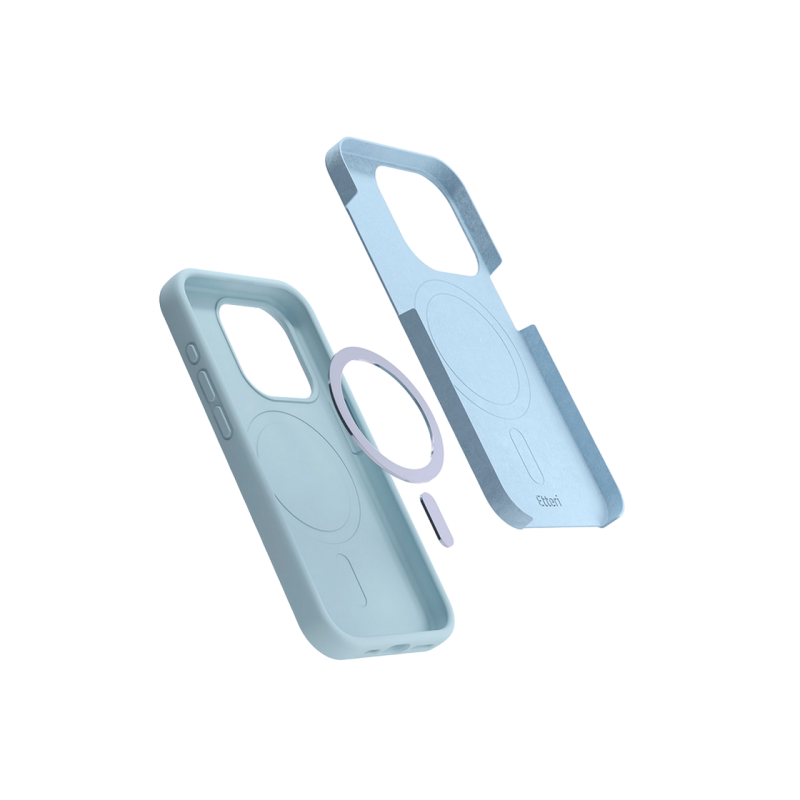 Etteri Apple iPhone 16 Pro, силиконовый чехол Mag, светло-синий