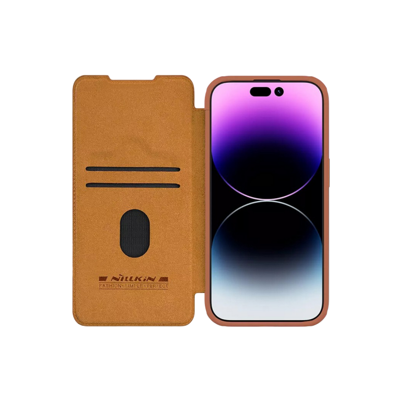 Nillkin Apple iPhone 15 Pro, Qin Pro Коричневый