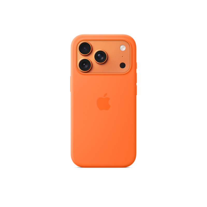 iPhone 17 Pro Silicone Case with MagSafe- Orange, ModelA3559