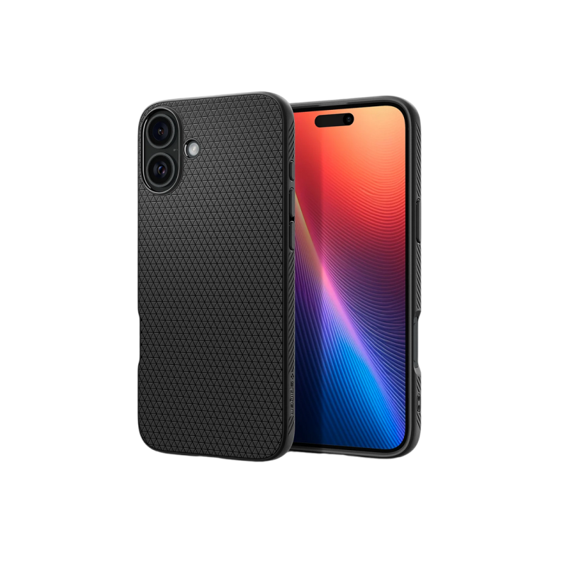 Spigen iPhone 16, Liquid Air, матовый черный