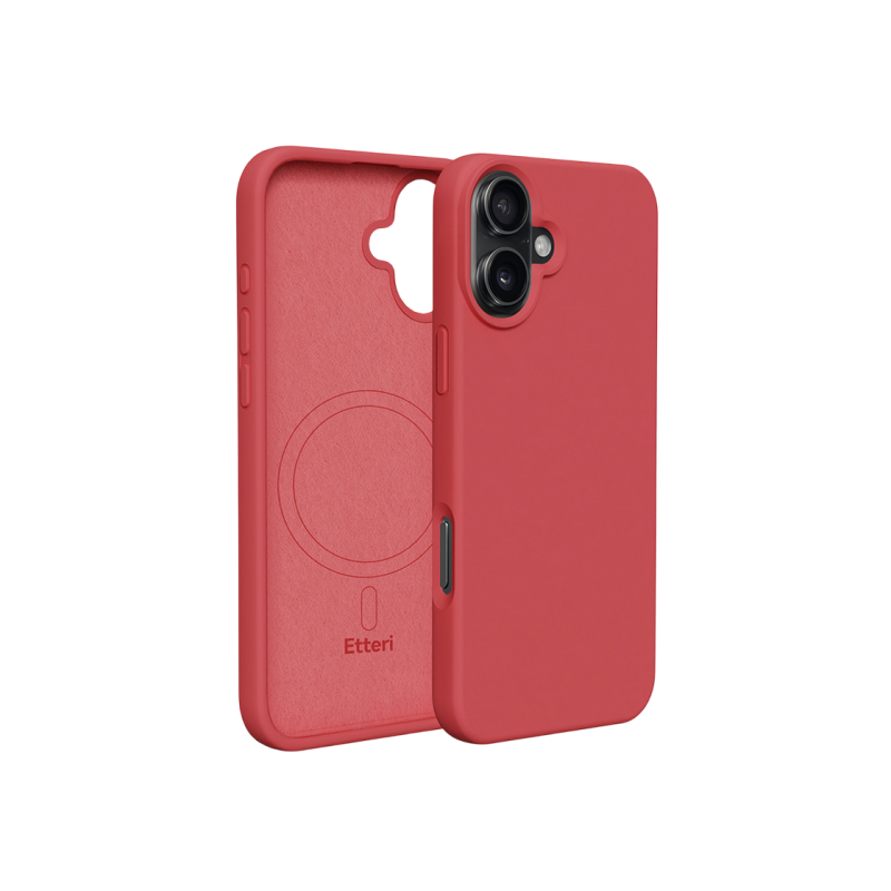 Etteri Apple iPhone 16, Silicone Mag case, Raspberry