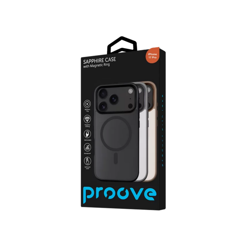 Proove Apple iPhone 17 Pro, Sapphire with MagSafe Proove,Cosmic Orange TPU
