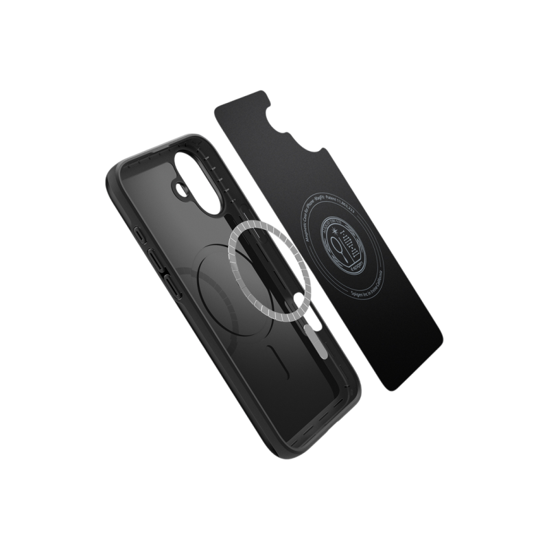 Spigen iPhone 16 Plus, тонкий чехол Mag Magsafe, черный