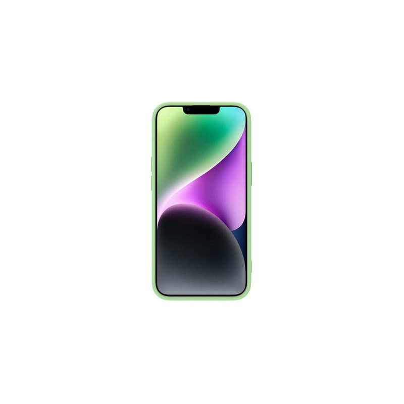Чехол Nillkin Apple iPhone 14, CamShield Silky Silicone, цвет мятно-зеленый