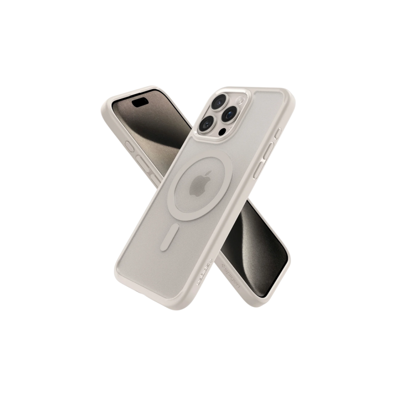 Spigen iPhone 15 Pro, ультрагибридный Mag Magsafe, цвет Frost Natural Titanium
