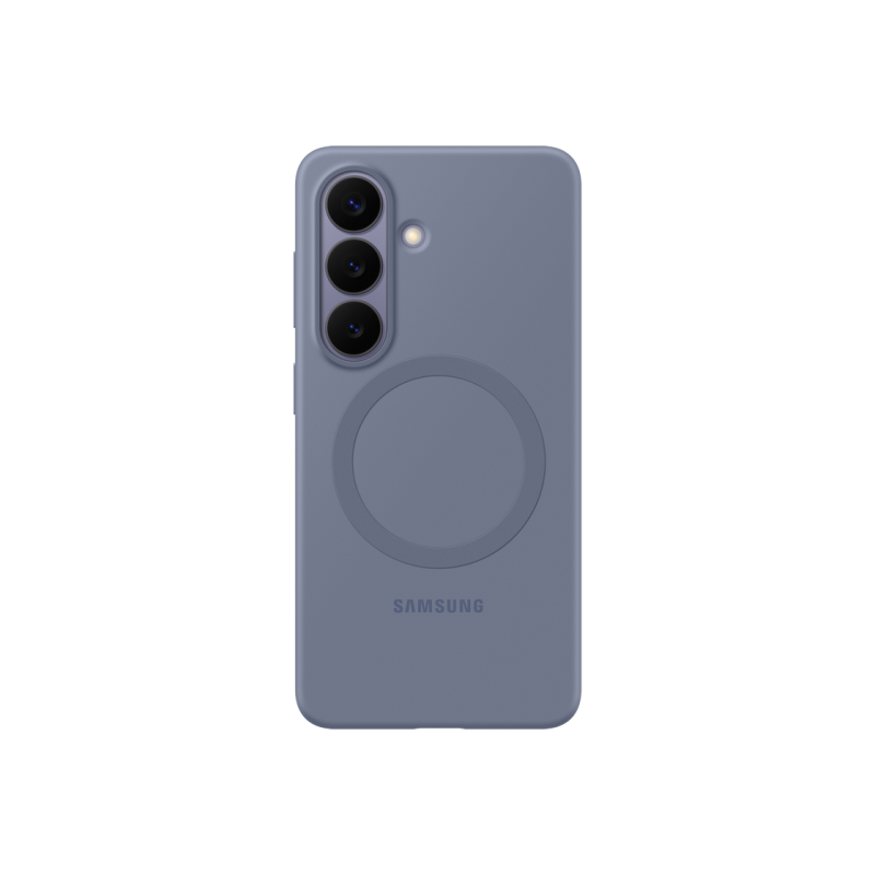 Оригинальный силиконовый магнитный чехол Sam для Galaxy S26, сине-фиолетовый.