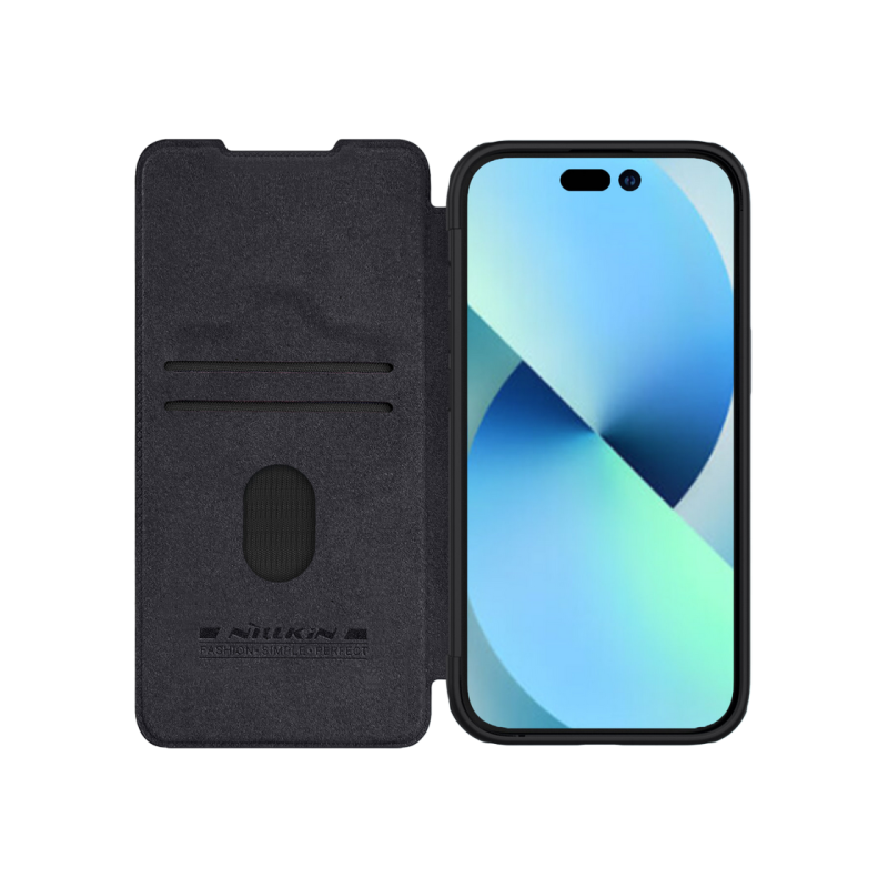 Nillkin Apple iPhone 15, Qin Pro черный
