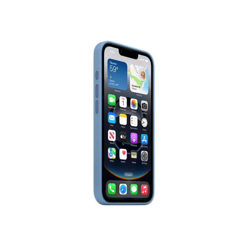 Силиконовый чехол для iPhone 16e - зимний синий