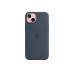 Силиконовый чехол для iPhone 15 Plus с MagSafe - Storm Blue