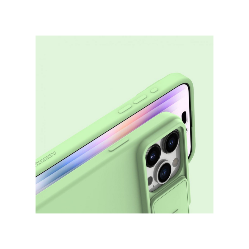 Чехол Nillkin Apple iPhone 15 Pro Max, CamShield Silky Silicone, цвет мятно-зеленый