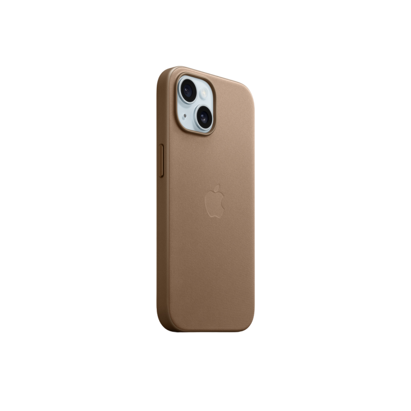 Чехол FineWoven для iPhone 15 с MagSafe — серо-коричневый