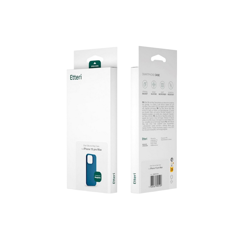 Etteri Apple iPhone 16 Pro, Silicone Mag case, Dark Blue